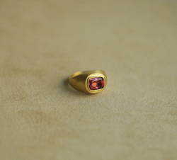 Ptolemaic Ring in Vivid Pink Tourmaline