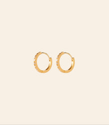 Huggie Hoop with Single Cut Diamonds