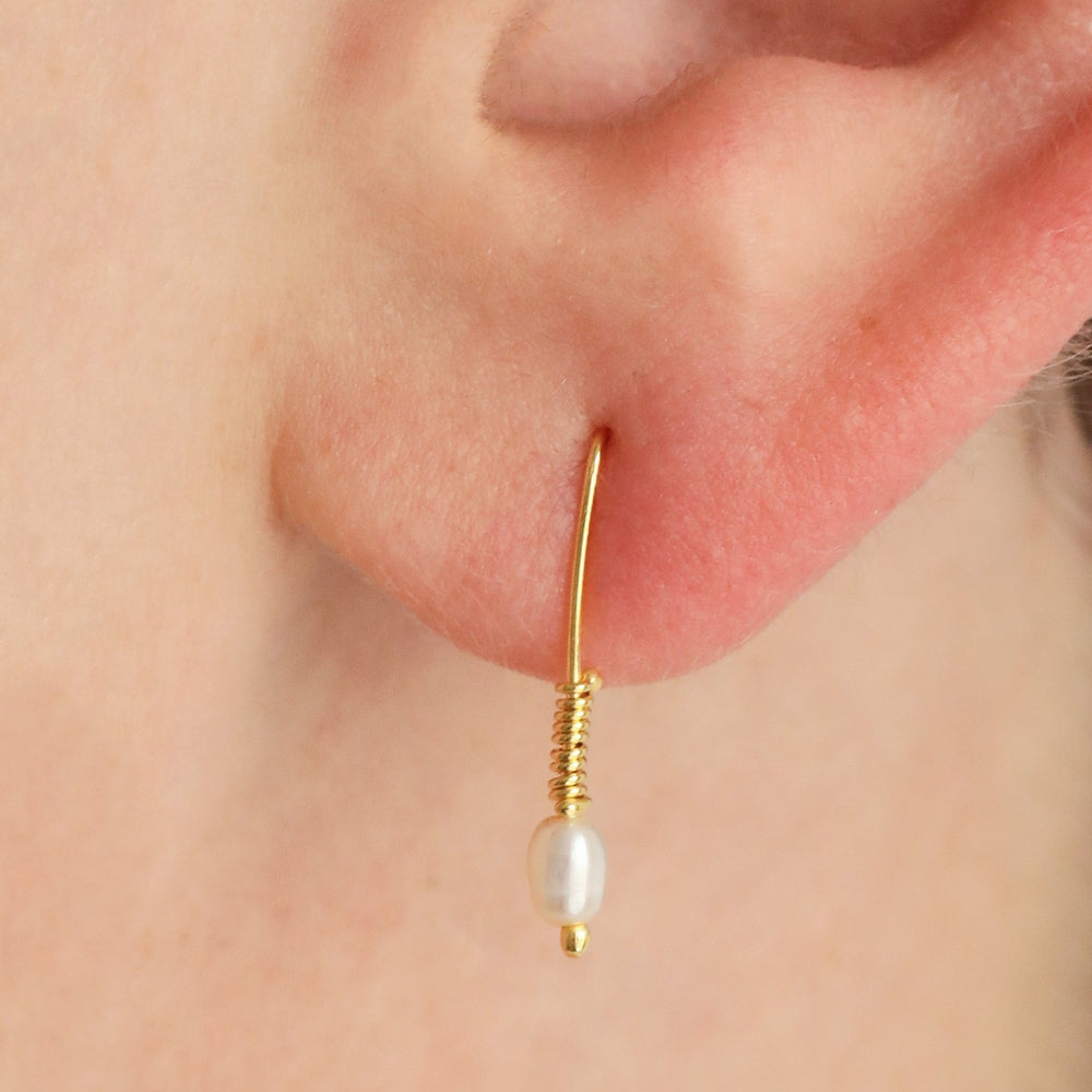 Baby Lure Earrings in Pearl