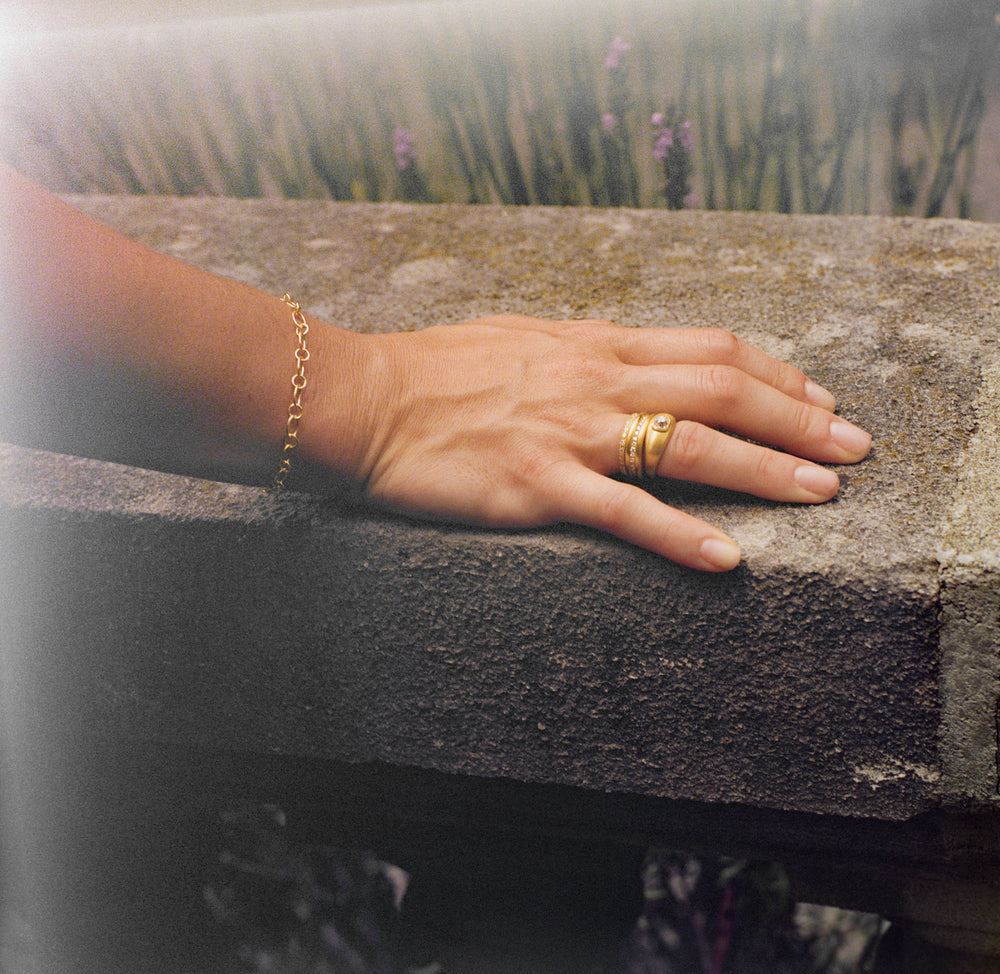Transitional Peruzzi Cut Diamond Ptolemaic Ring