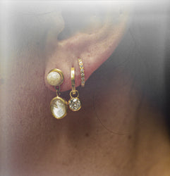 Natural Scallop Pearl Oceana Earrings