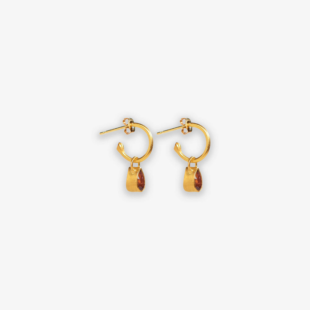Annular Hoops with Lavender Spinel Pear Drops