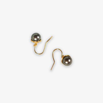 Granulated Johannes Earring in Tahitian Pearl