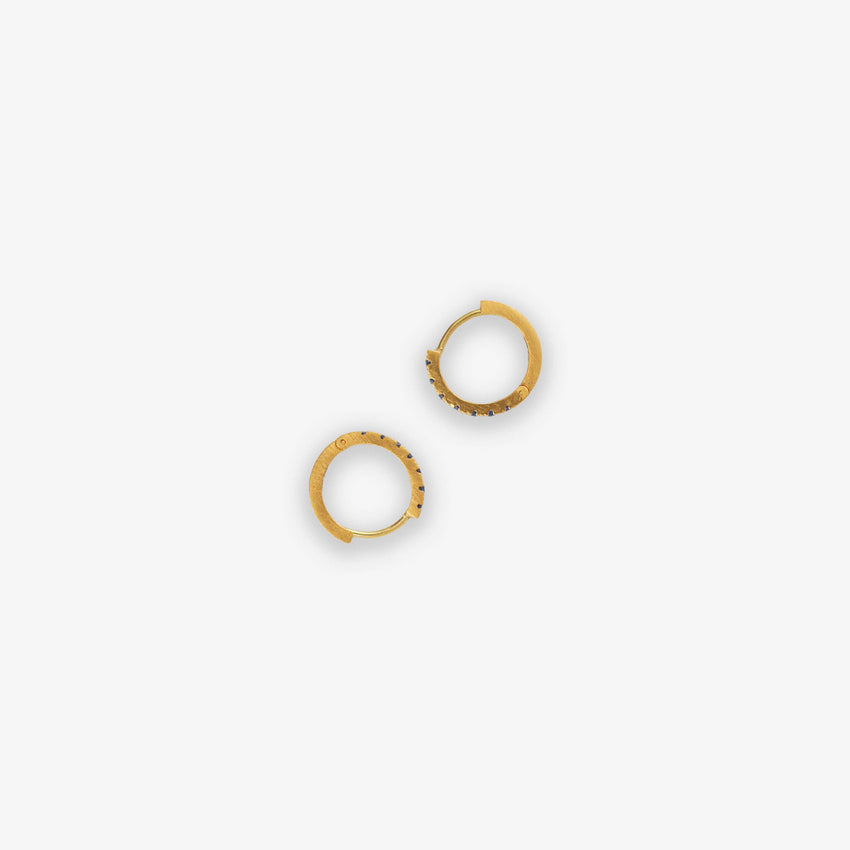 Huggie Hoop with Cobalt Spinels
