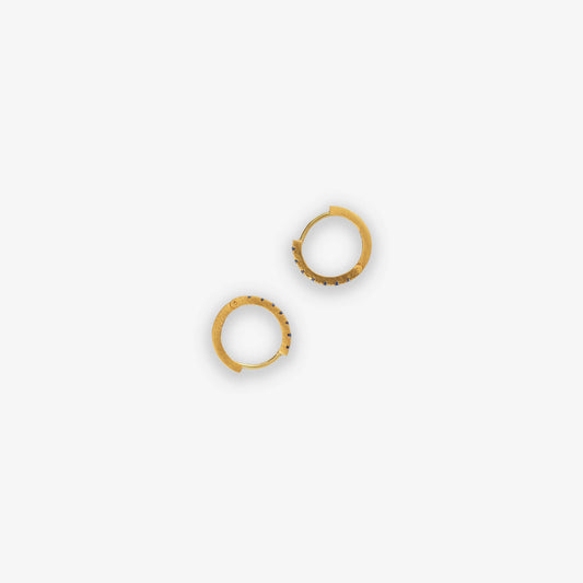 Huggie Hoop with Cobalt Spinels