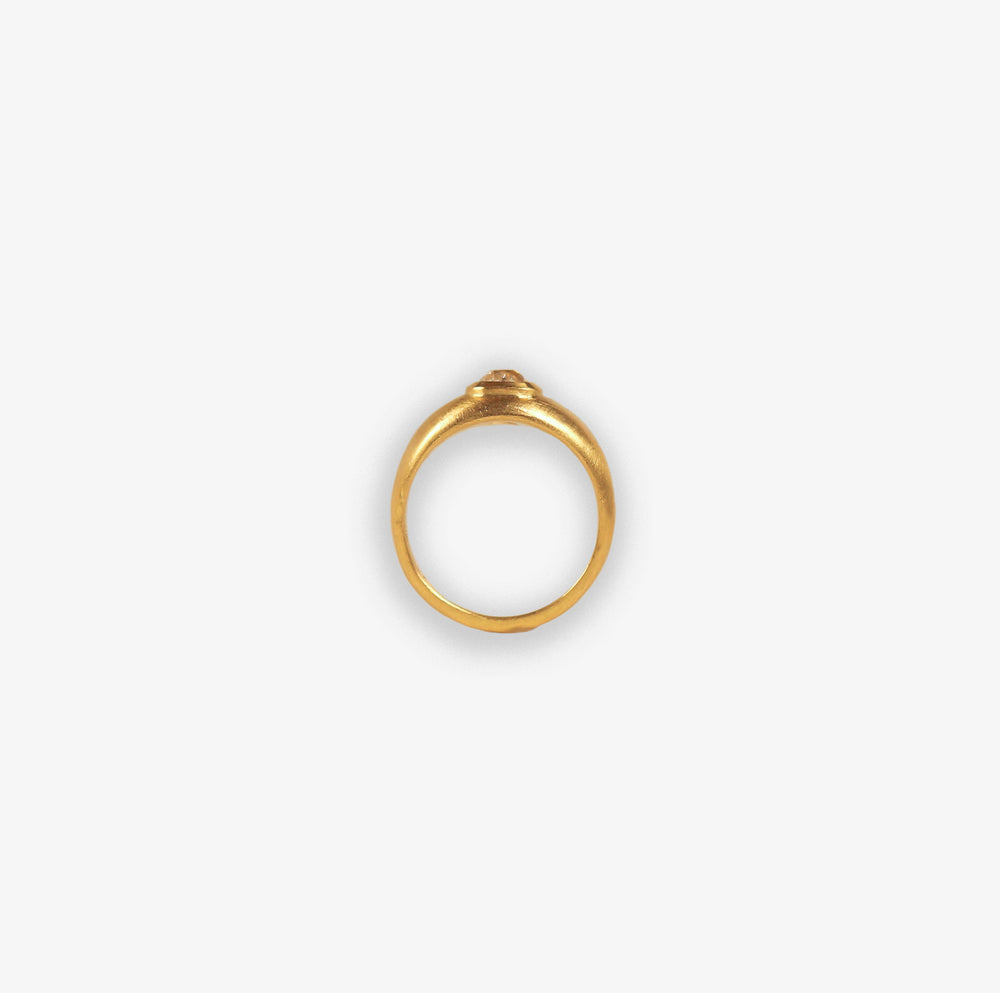 Transitional Peruzzi Cut Diamond Ptolemaic Ring