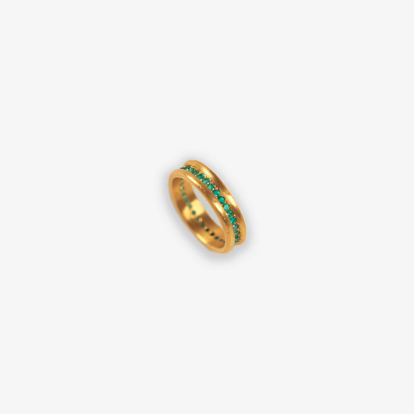 Doric Column Band with Emeralds