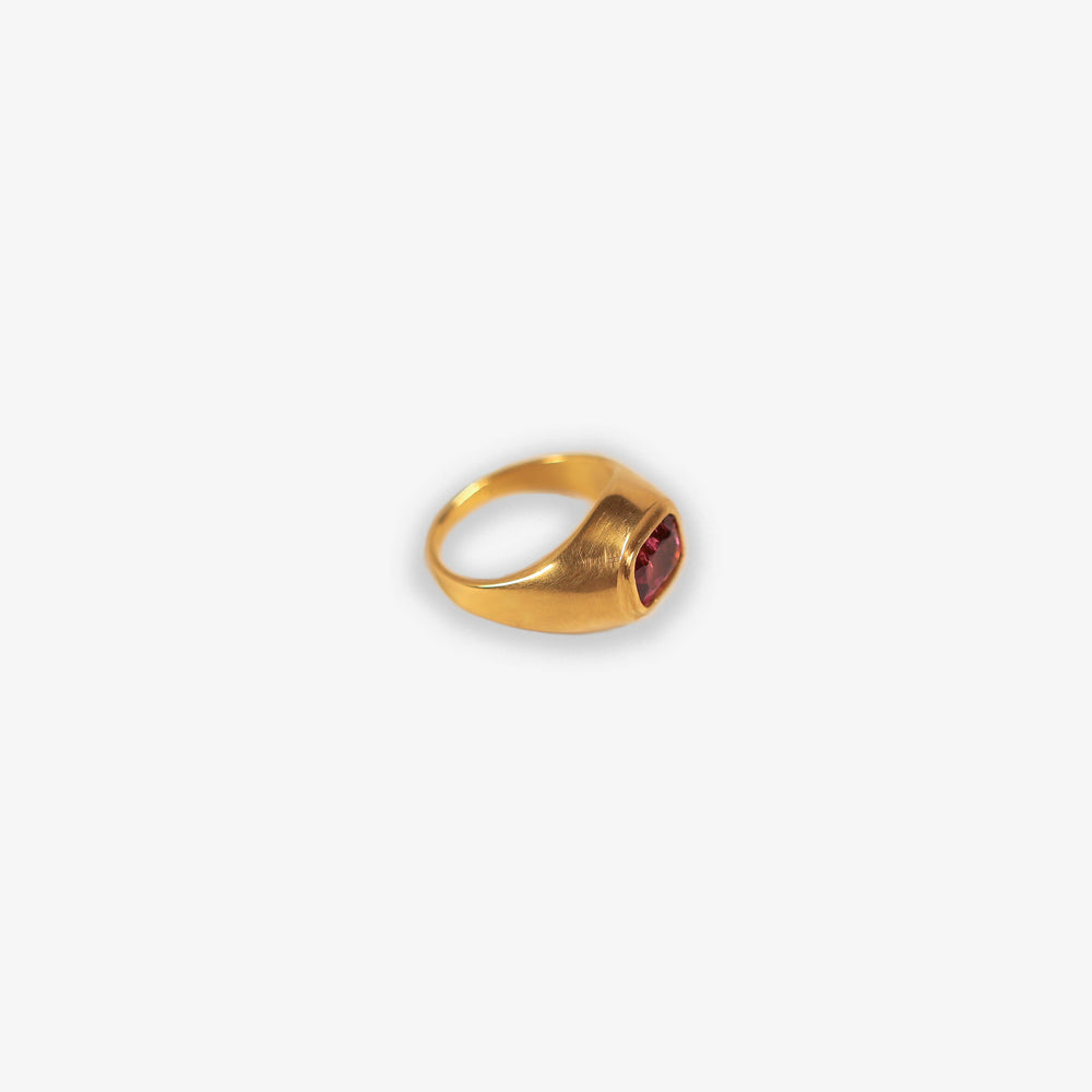 Ptolemaic Ring in Vivid Pink Tourmaline