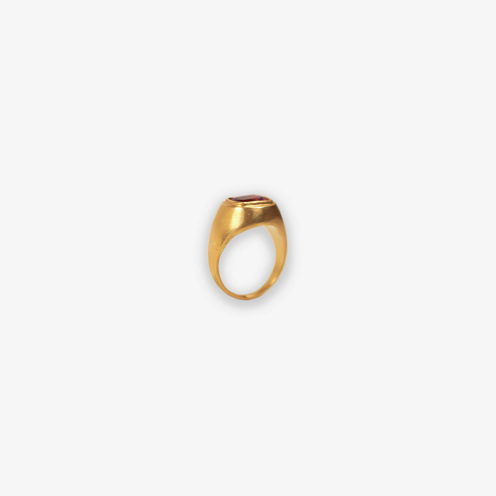 Ptolemaic Ring in Vivid Pink Tourmaline