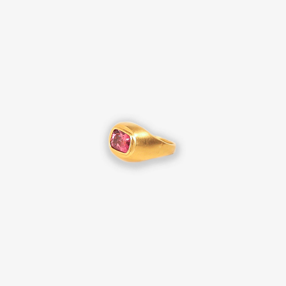 Ptolemaic Ring in Vivid Pink Tourmaline