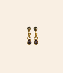 Annular Hoops with Lavender Spinel Pear Drops