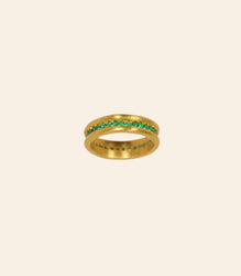 Doric Column Band with Emeralds
