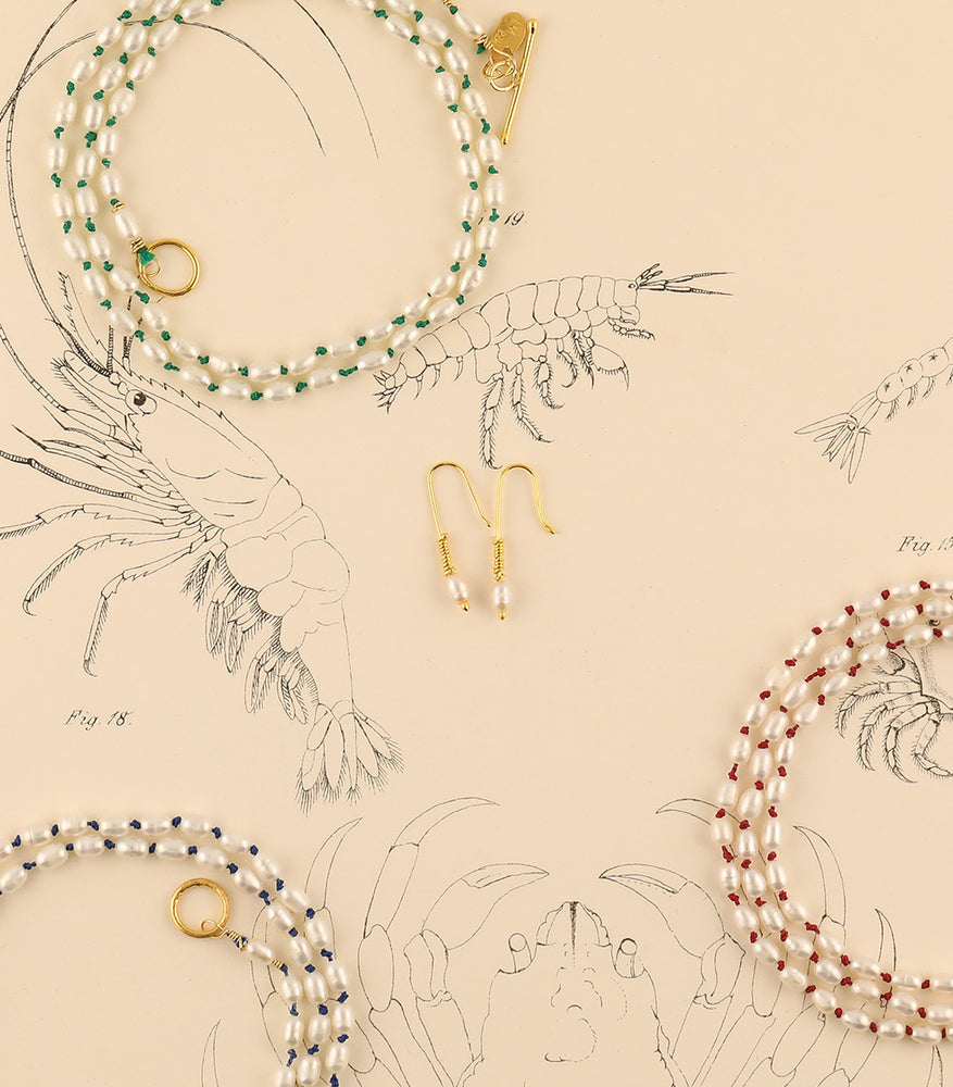 Baby Lure Earrings in Pearl