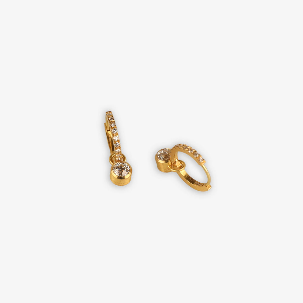 .54ct Old Euro Huggie Hoop Drops