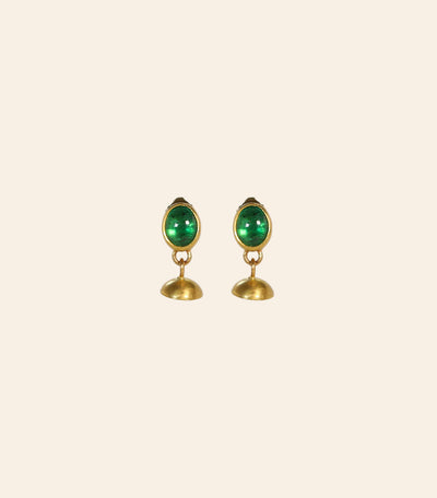 Emerald Bell Earrings