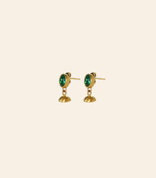 Emerald Bell Earrings