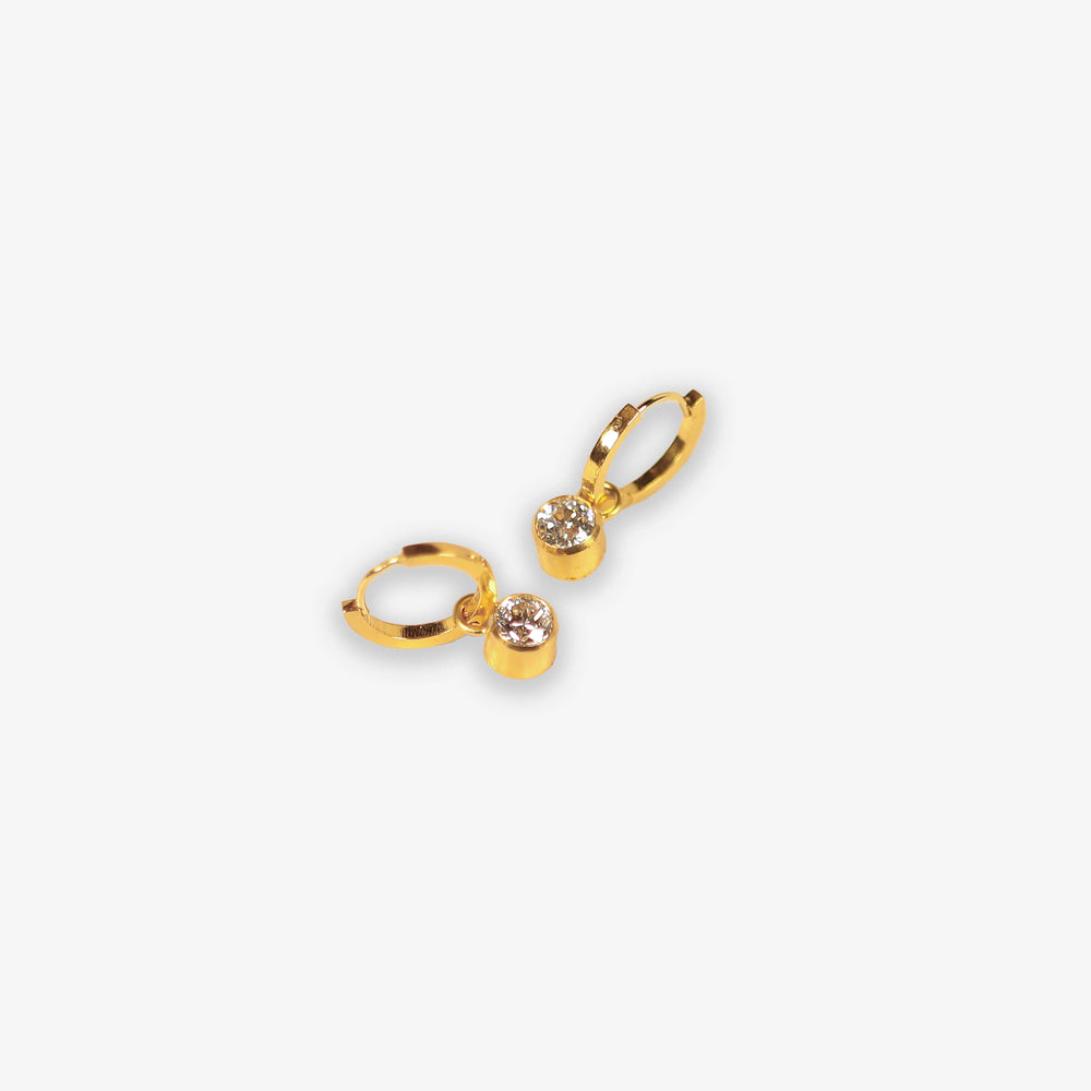 1ct Old Euro Huggie Hoop Drops
