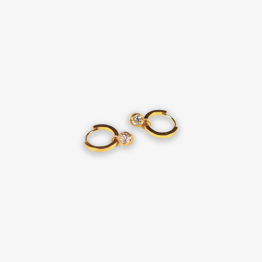 .54ct Old Euro Huggie Hoop Drops