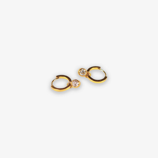 .54ct Old Euro Huggie Hoop Drops