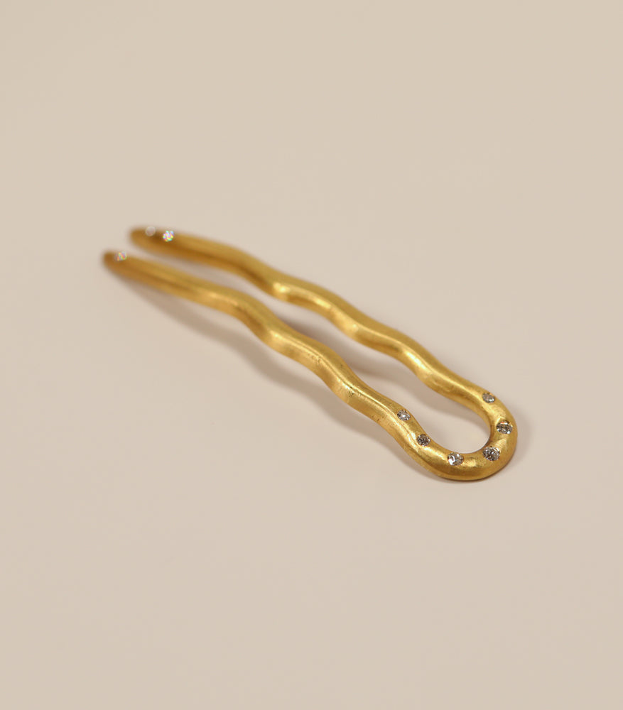 Victorian Hairpin with Antique Diamonds