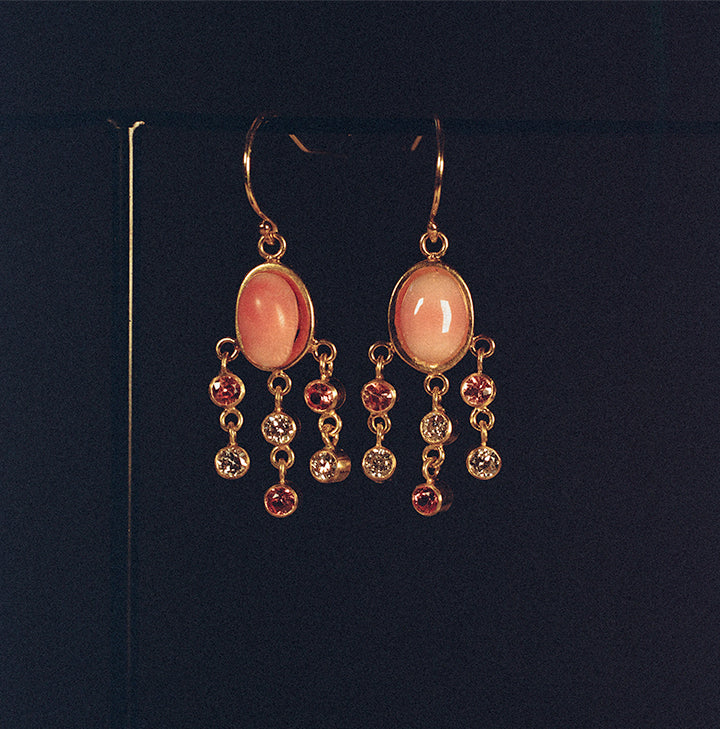 Queen Conch Pearl Chandelier Earrings