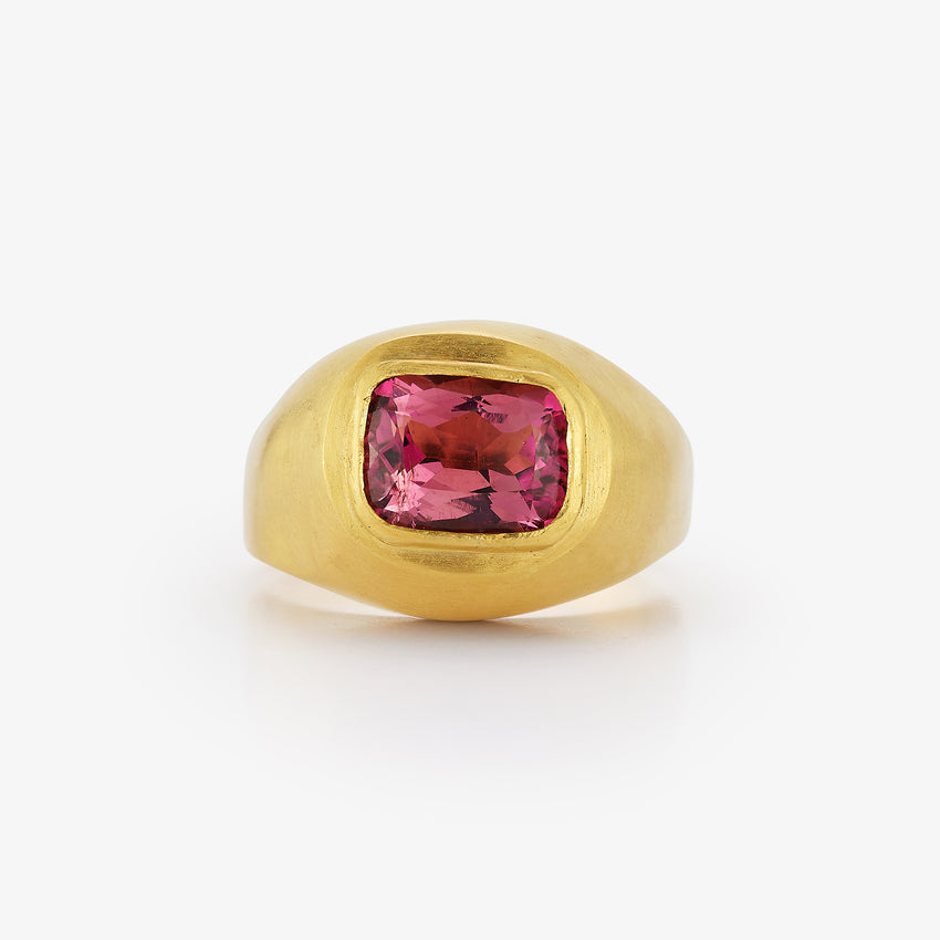 Ptolemaic Ring in Vivid Pink Tourmaline