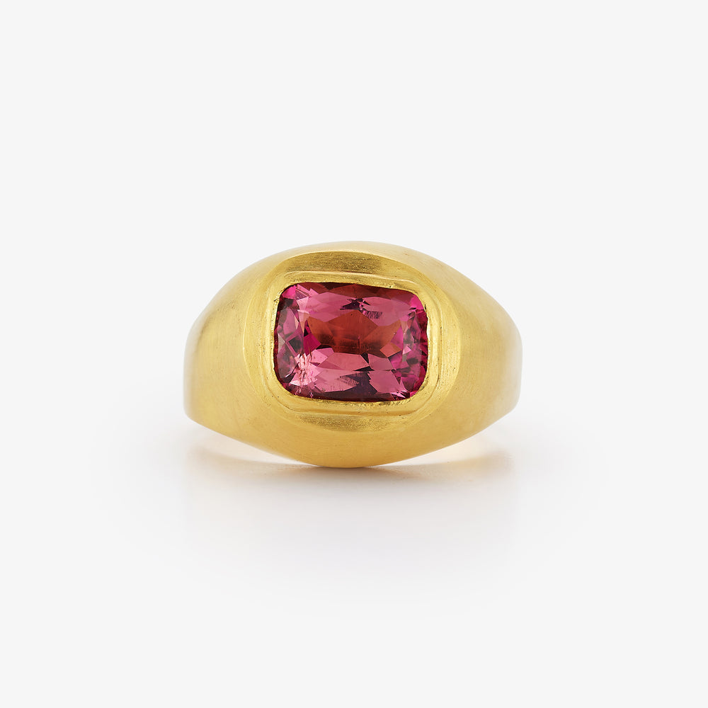 Ptolemaic Ring in Vivid Pink Tourmaline