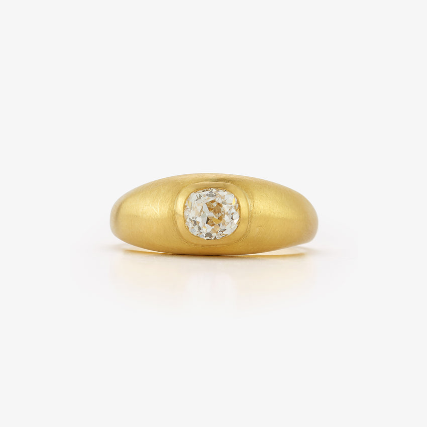 Transitional Peruzzi Cut Diamond Ptolemaic Ring