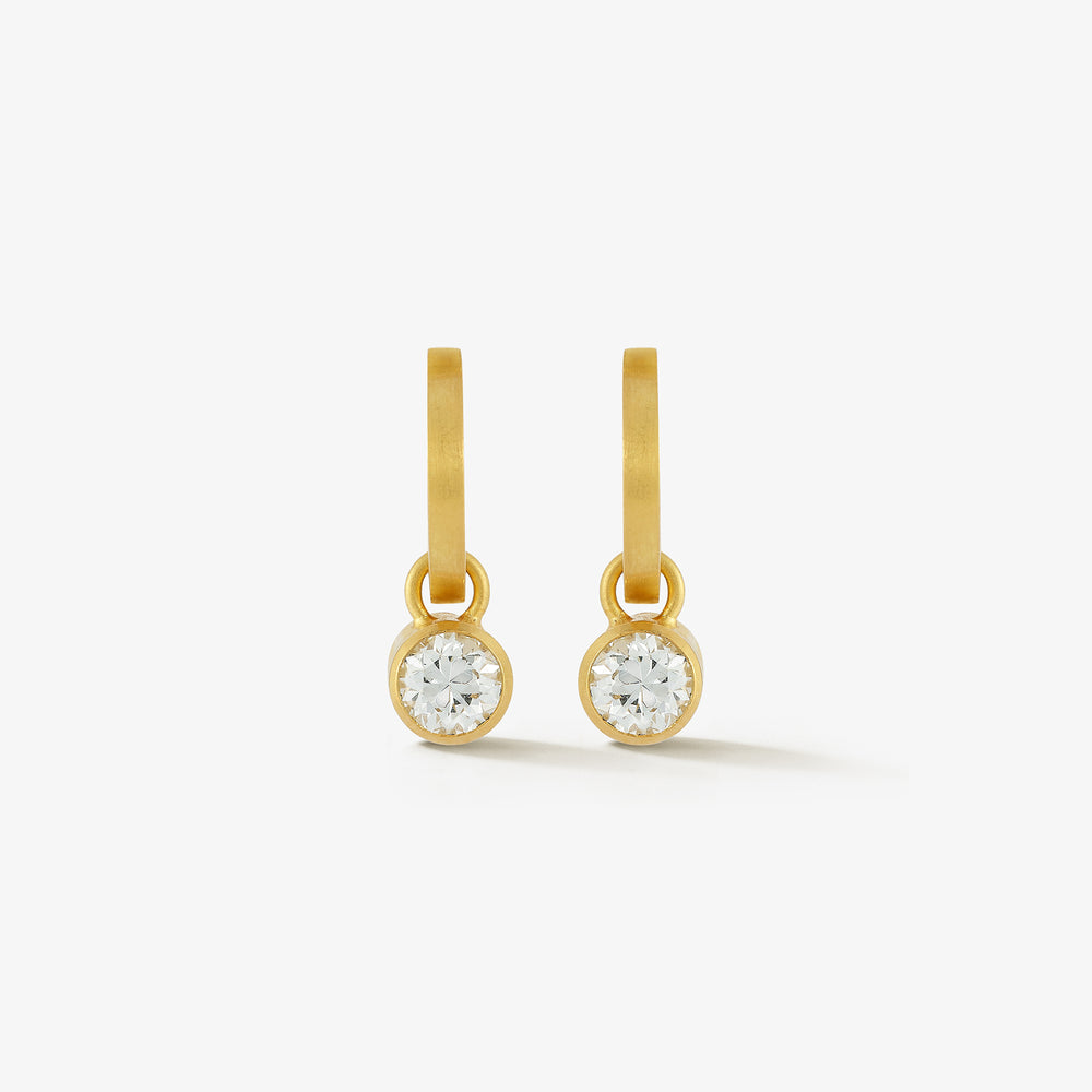 1ct Old Euro Huggie Hoop Drops