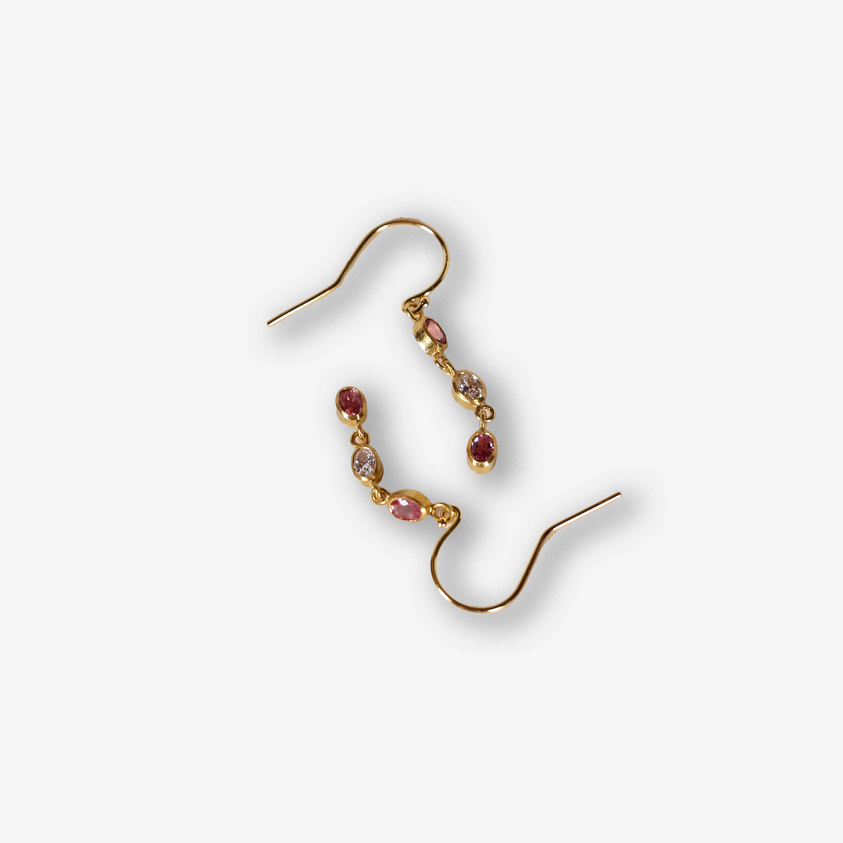 diamond-and-padparadscha-triple-line-earrings