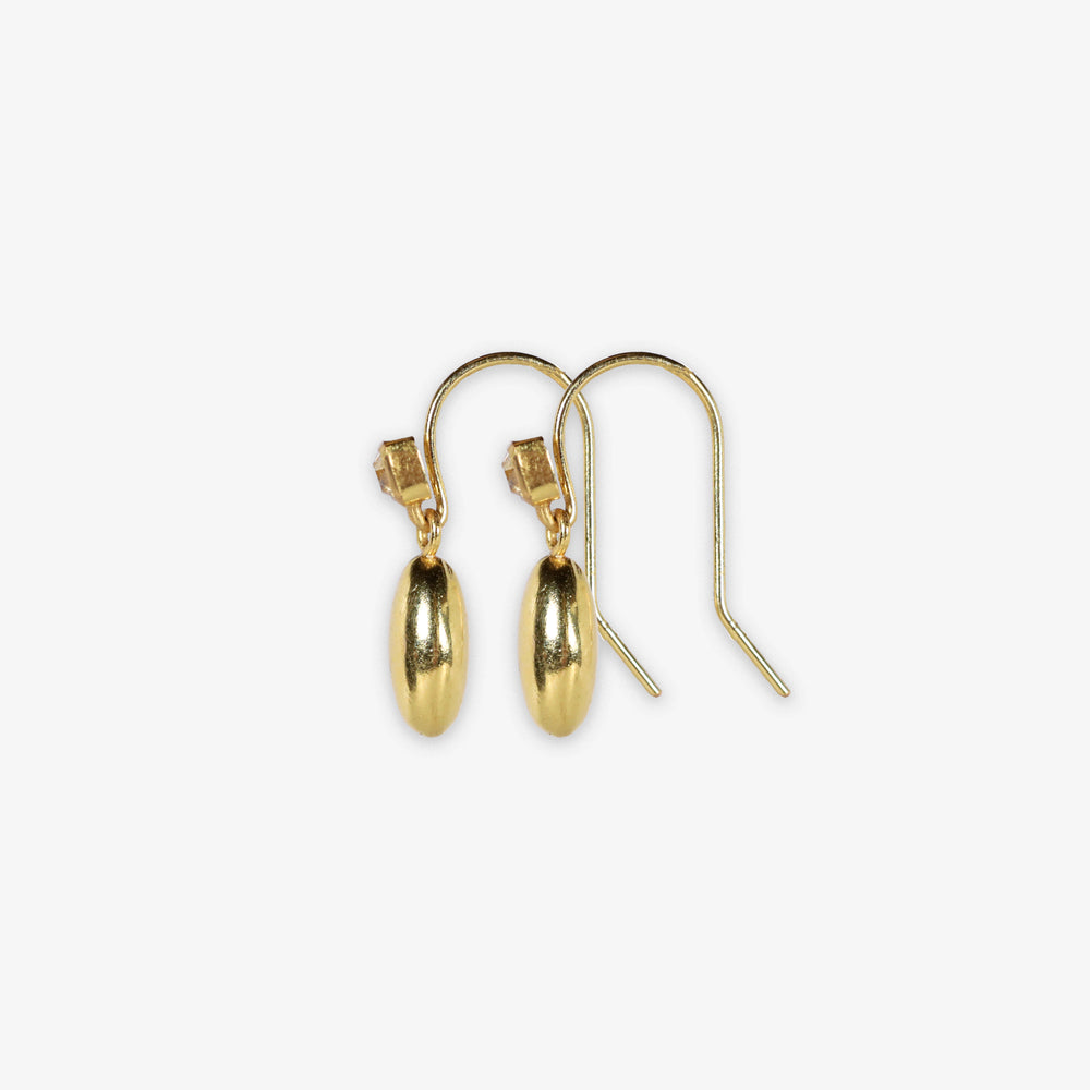 Carob Seed Earrings with Peruzzi Diamonds