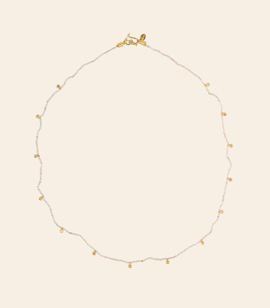 Natural Pearl Diamond Veil Necklace