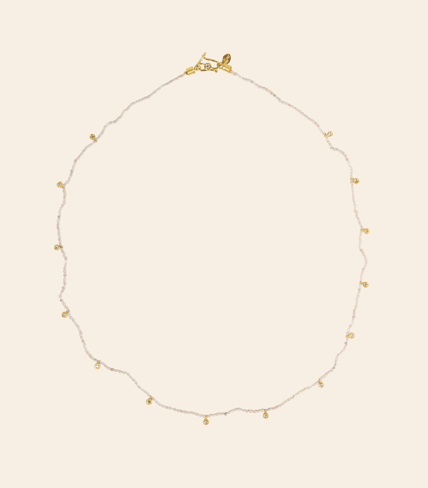 Natural Pearl Diamond Veil Necklace