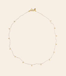 Natural Pearl Diamond Veil Necklace
