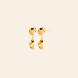 Rock Crystal Granulated Earrings