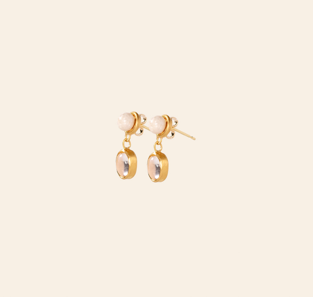 Natural Scallop Pearl Oceana Earrings