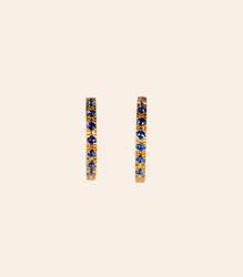 Huggie Hoop with Cobalt Spinels