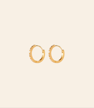 Huggie Hoop with Single Cut Diamonds