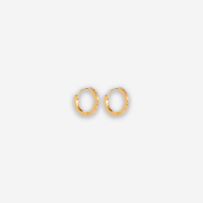 Huggie Hoop with Single Cut Diamonds