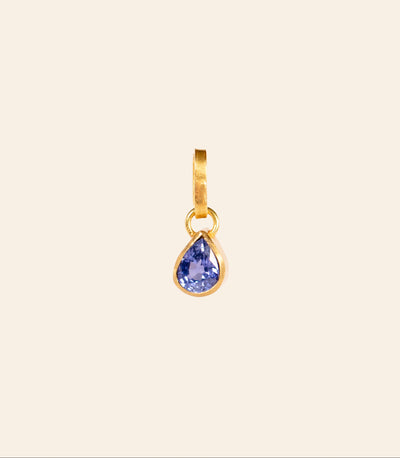 Purple Sapphire Pear Pendant