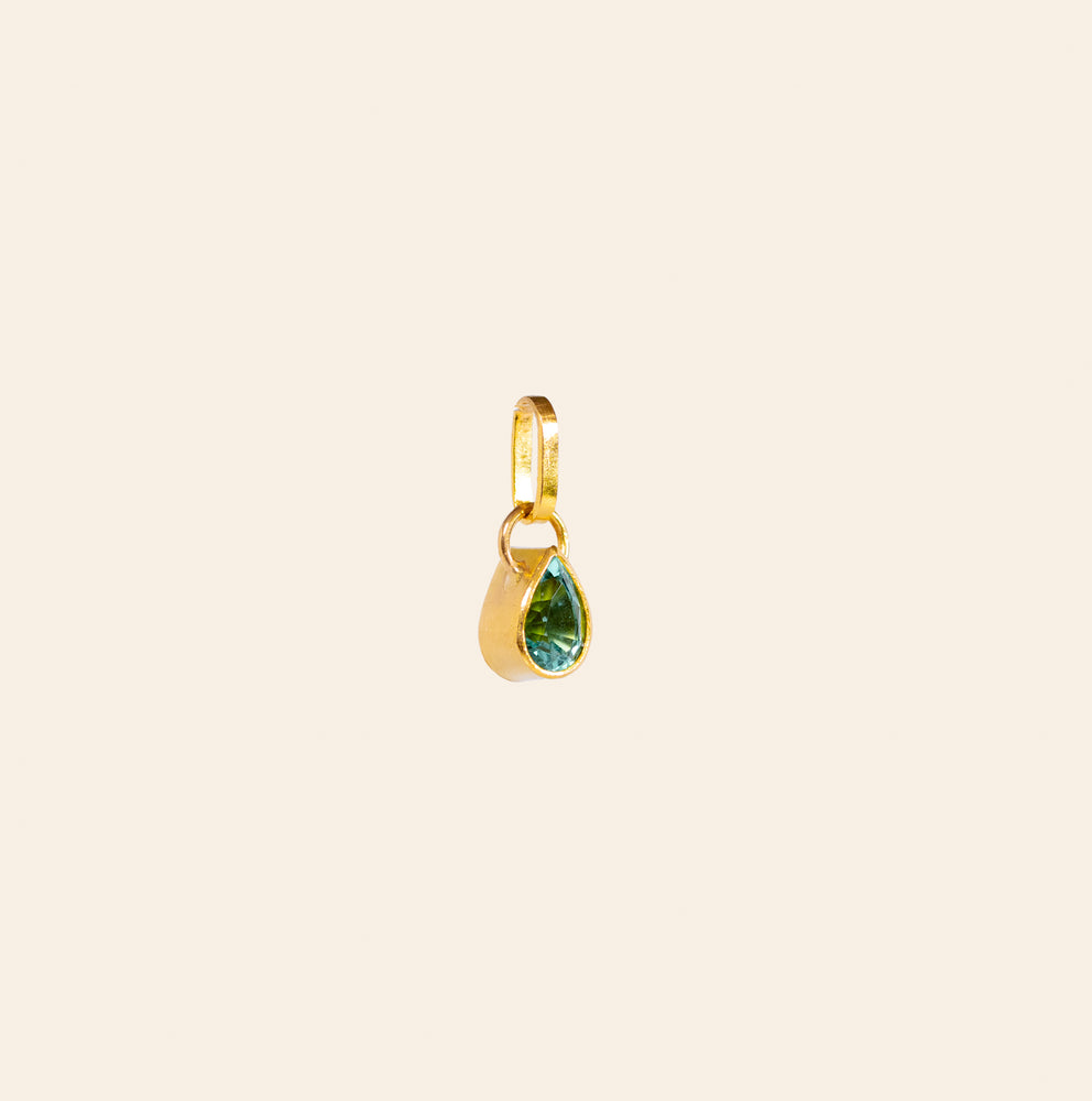 Lagoon Tourmaline Pear Pendant