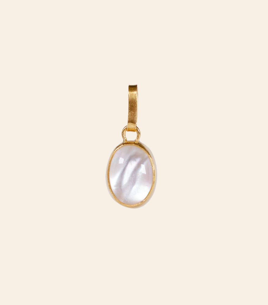 Mother of Pearl and Rock Crystal Pendant