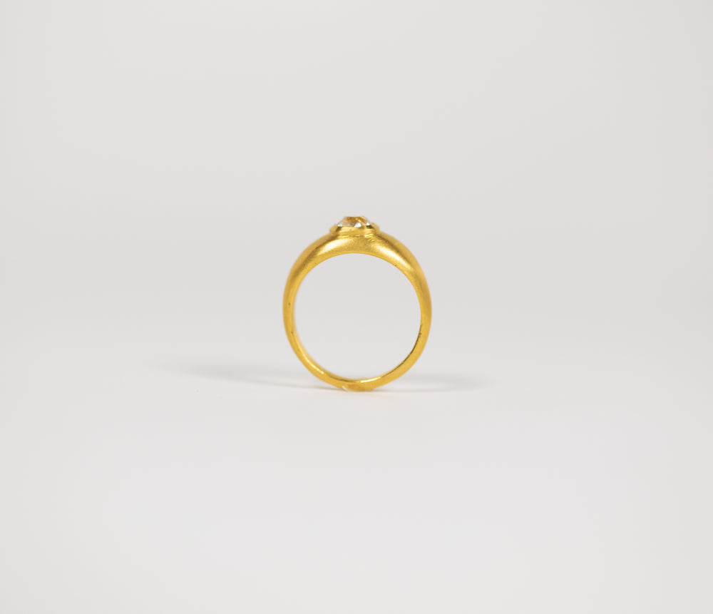 Transitional Peruzzi Cut Diamond Ptolemaic Ring