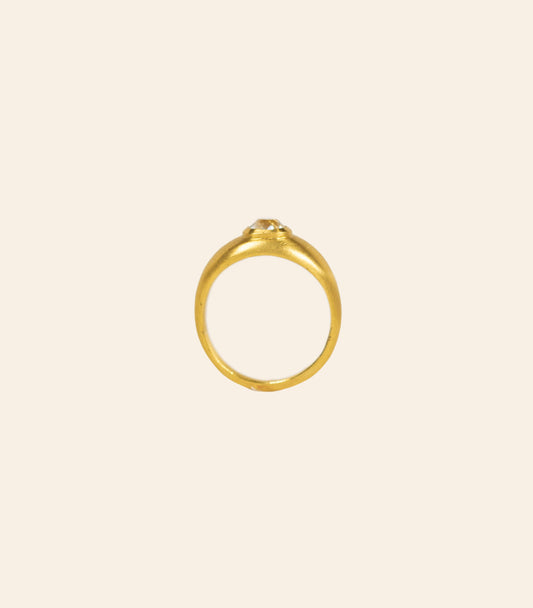Transitional Peruzzi Cut Diamond Ptolemaic Ring