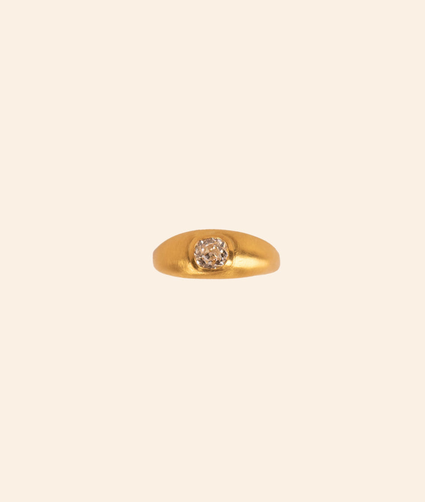 Transitional Peruzzi Cut Diamond Ptolemaic Ring