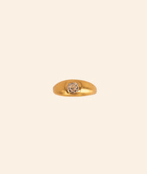 Transitional Peruzzi Cut Diamond Ptolemaic Ring