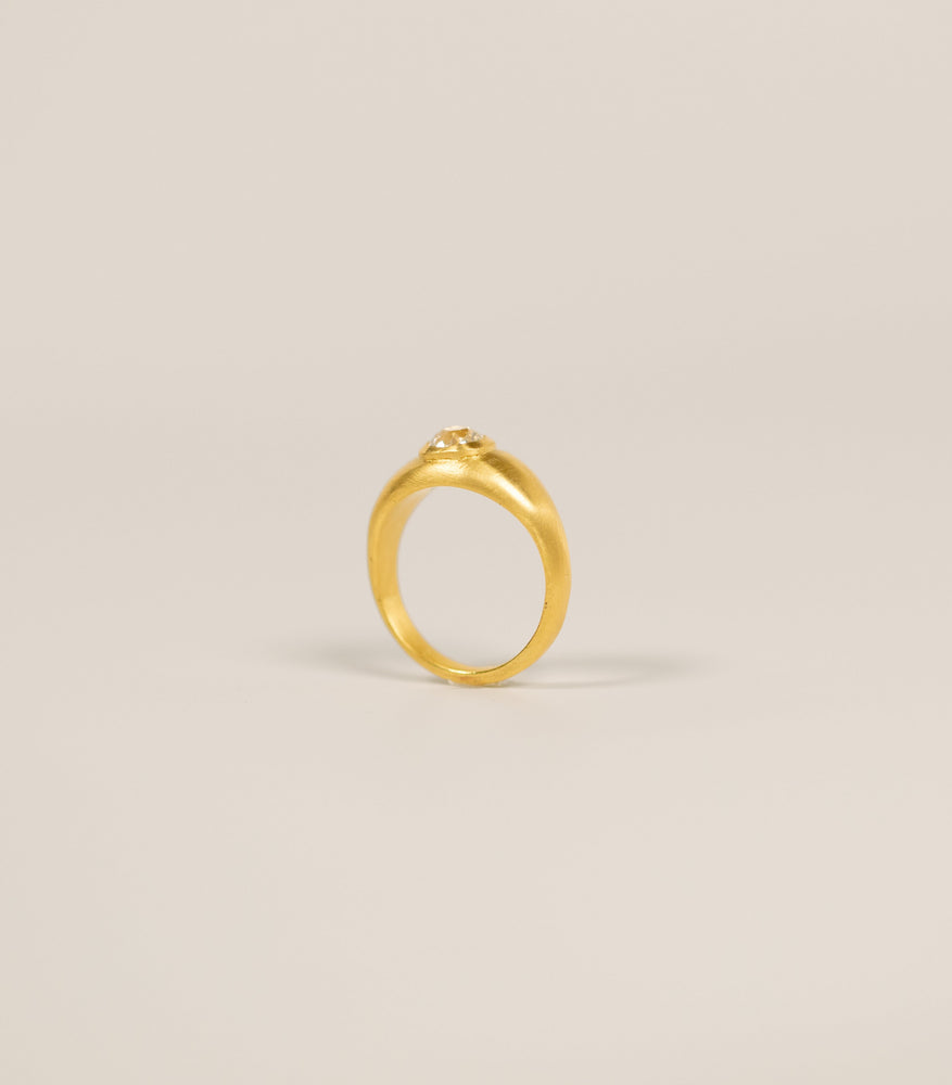 Transitional Peruzzi Cut Diamond Ptolemaic Ring
