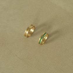 Doric Column Band with Emeralds