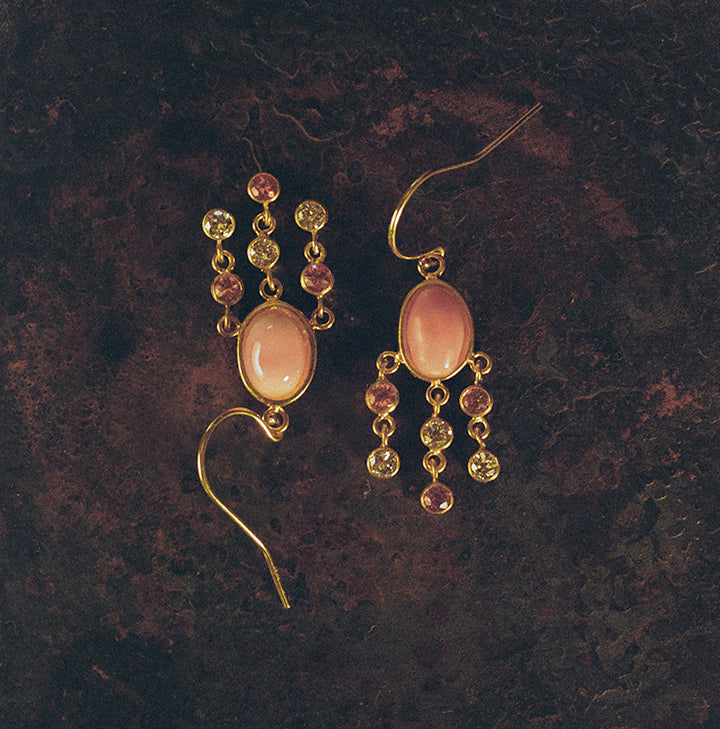 Queen Conch Pearl Chandelier Earrings
