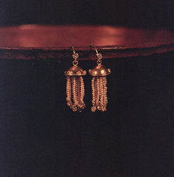 Natural Pearl Jellyfish Earrings in Cream
